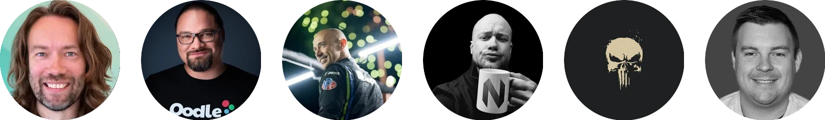 DHH, Ryan Hughes, Tobi Lütke, Bjarne Øverli, HANCORE en Spencer Bull